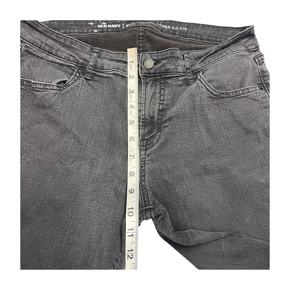 Old Navy Jeans Women's 16 Black Denim Cotton Super Skinny Leg Classic Mid-Rise - Picture 4 of 8